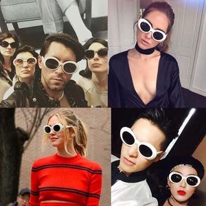 Accessories | Black Retro Clout Goggles Sunglasses Rapper Oval | Poshmark